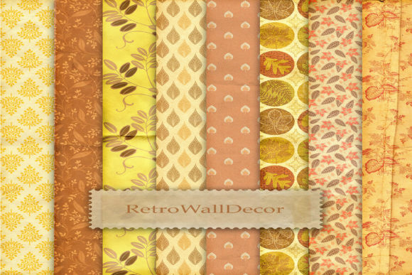 Autumn Digital Papers Crumpled Digital for Creative Projects