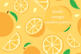 Colorful Scattered Orange Doodle Pattern: A Versatile Design for Creative Projects