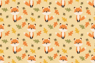 Cute Fox and Autumn Leaves: A Versatile Seamless Pattern for Creative Projects