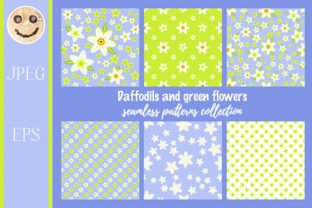 Daffodils on the Blue Seamless Pattern – A Versatile Spring Design