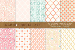 Discover the Beauty of Digital Paper Pack Arabesque Set 03: A Versatile Tool for Creative Projects
