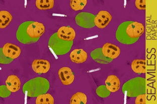 Funny Halloween Pumpkins with Candles