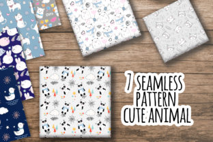 Seamless Pattern Cute Animal Hand Drawn