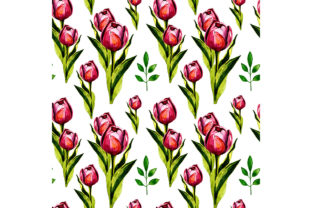 Seamless Tulips Pattern