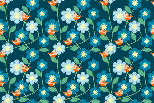Tiny Bird on Blue Flower